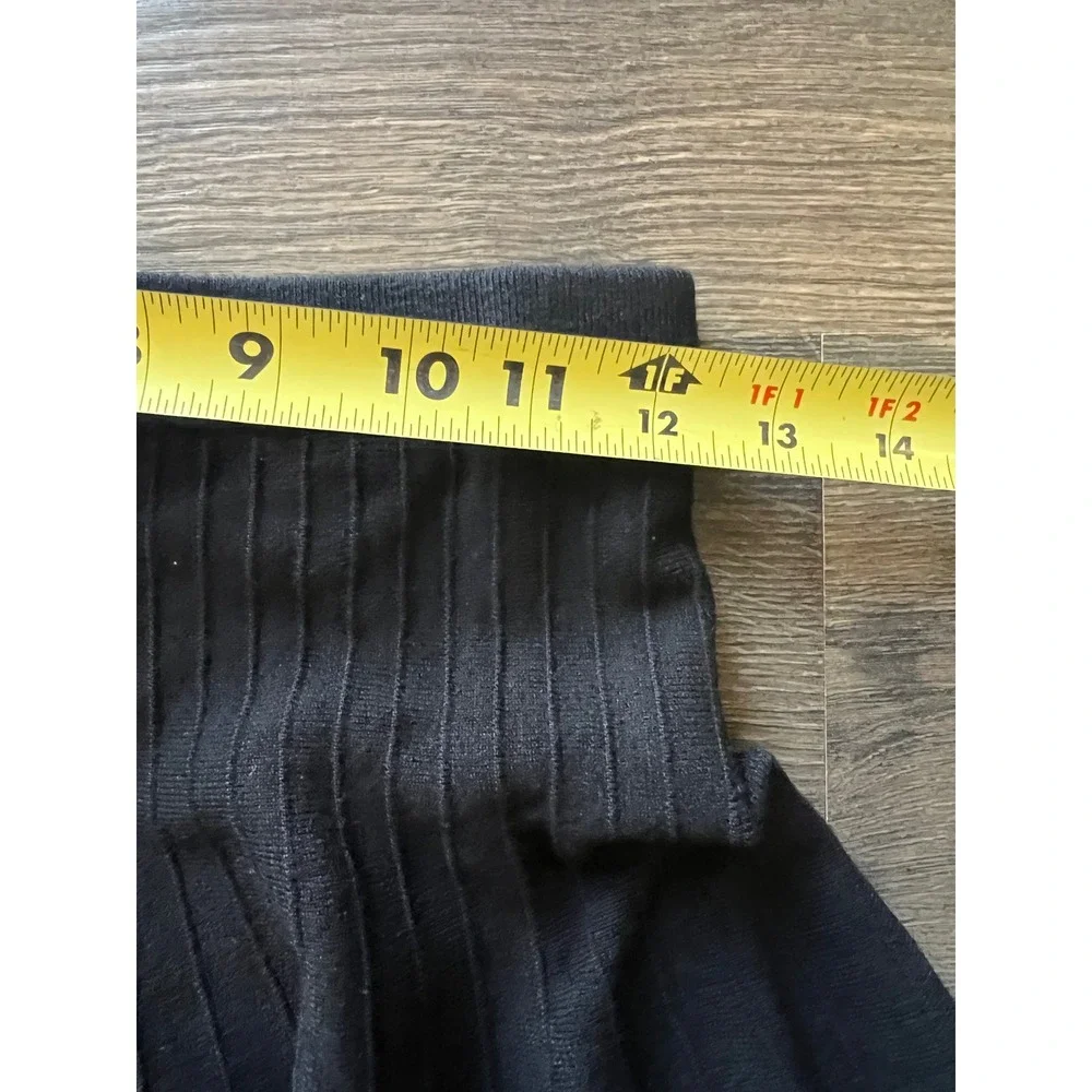 Philosophy Republic Clothing‎ Black Ribbed Knit Skater Mini Skirt